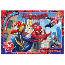 Пазлы картонные Человек-паук, 70 элементов, G-Toys SM903