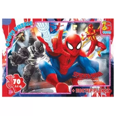 Пазлы картонные Человек-паук, 70 элементов, G-Toys SM906