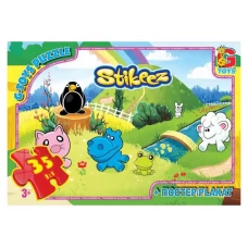Пазлы картонные Stikeez, 35 элементов, G-Toys ST005