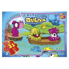 Пазлы картонные Stikeez, 35 элементов, G-Toys ST006