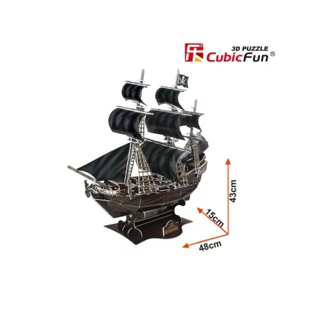 Тривимірна головоломка-конструктор КОРАБЕЛЬ ПОМСТА КОРОЛЕВИ ГАННИ Cubic Fun T4005h