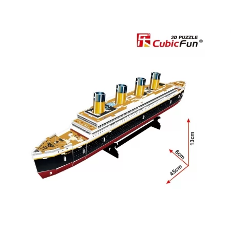 3D пазл конструктор Titanic, 45 см, объемная модель, Cubic Fun T4012h