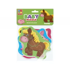 Пазл дитячий Ферма Baby Puzzle, м’які деталі, Vladi Toys VT1106-87