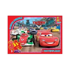 Пазлы картонные Тачки, 35 элементов, G-Toys Z10215