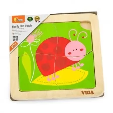 Дерев'яний мініпазл Viga Toys Жук сонечко, 4 ел. Дерев'яний мініпазл Viga Toys Жук сонечко, 4 ел.