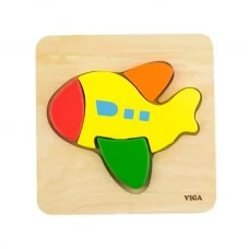 Деревянный пазл Viga Toys Самолетик для малышей Деревянный пазл Viga Toys Самолетик для малышей