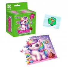 Пазл детский Vladi Toys Единорожка 180 элементов со сквішем