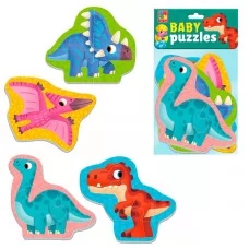 Мягкие пазлы Vladi Toys Динозавры для детей от 3 лет