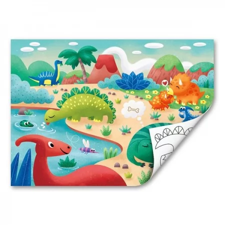 Пазл Hape Динозавры с раскраской E1641