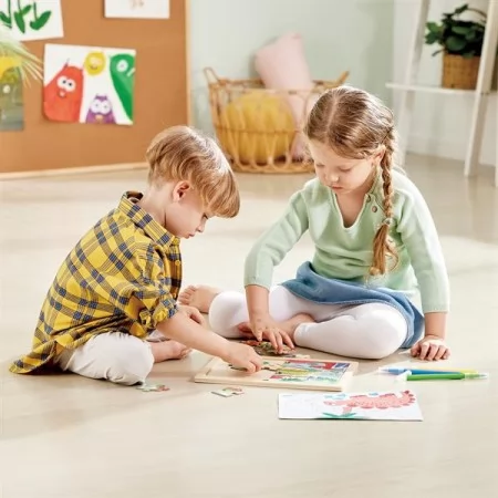 Пазл Hape Динозавры с раскраской E1641