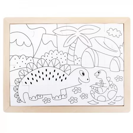 Пазл Hape Динозавры с раскраской E1641