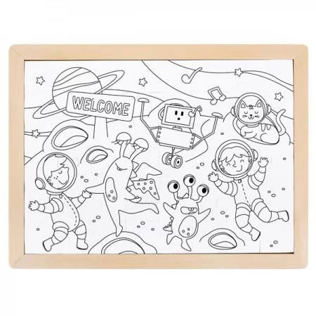 Пазл Hape Прибульці з розмальовкою E1644
