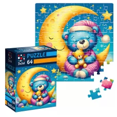 Пазли "De.tail. Сонне ведмежа" DT1234-05 "Vladi Toys", 64 елементи, розмір: 15х15 см, в коробці Пазли "De.tail. Сонне ведмежа" DT1234-05 "Vladi Toys", 64 елементи, розмір: 15х15 см, в коробці