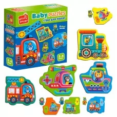 Пазл картонный Транспорт и Животные Vladi Toys VT1722-28