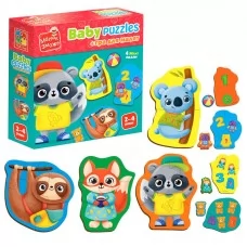  Пазли картонні з грою "Тварини. Іграшки" VT1722-27 укр "Vladi Toys"