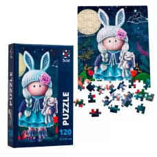  Пазли "Лялька-зайчик" DT100-01 "Vladi Toys", 120 деталей, в коробці