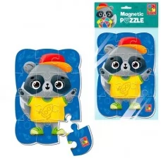 Мягкие магнитные пазлы Vladi Toys Енот для детей от 3 лет Мягкие магнитные пазлы Vladi Toys Енот для детей от 3 лет
