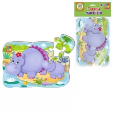  Пазли на магніті А5 "Бегемотики" - VT3205-76 "Vladi Toys"