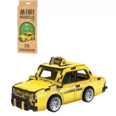 Пазлы 3D деревянные 68022 такси, 22 дет., в кор-ке, 10-27-2см