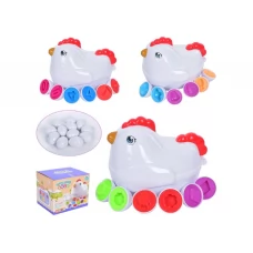 Игрушка Курочка, каталка, яйца-пазлы, 3 вида (цена за 1шт) Игрушка Курочка, каталка, яйца-пазлы, 3 вида (цена за 1шт)