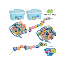 Шнуровка деревянная с фигурками MD 0145, набор для нанизывания, 2 вида, Tree Toys Шнуровка деревянная с фигурками MD 0145, набор для нанизывания, 2 вида, Tree Toys