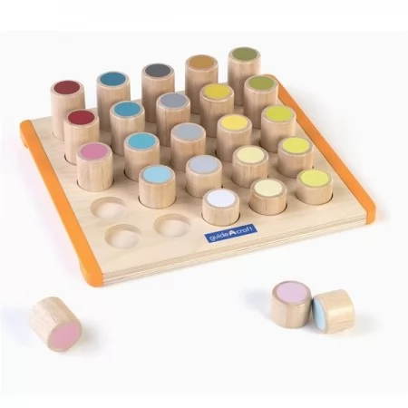 Дерев'яний сортер Guidecraft Manipulatives Кольорові циліндри G6734 Дерев'яний сортер Guidecraft Manipulatives Кольорові циліндри G6734