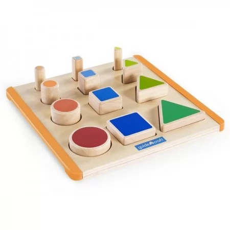 Дерев'яний сортер Guidecraft Manipulatives Фігури і розміри G6737 Дерев'яний сортер Guidecraft Manipulatives Фігури і розміри G6737