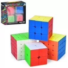 Набір кубиків-головоломок BabyToys 218-T7, 4 шт 2х2 3х3 4х4 5х5