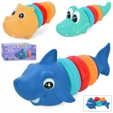Пирамидка детская BabyToys 1166 мягкие кольца 16см