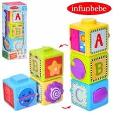 Развивающие кубики BabyToys PL2041 с пищалкой, 3 шт