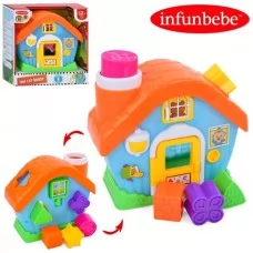 Сортер домик BabyToys PL2052 с 5 фигурами, подвижные детали