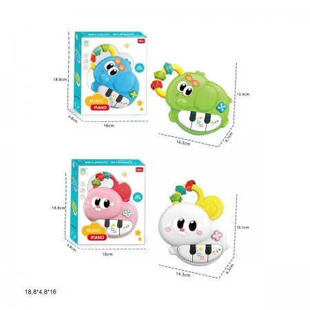 Детское пианино BabyToys MBX09 слоник с музыкой и светом