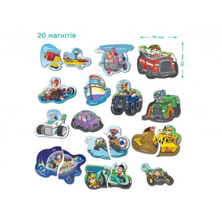 Набор магнитов Paw Patrol, Дорожные приключения, DoDo 200667 Набор магнитов Paw Patrol, Дорожные приключения, DoDo 200667