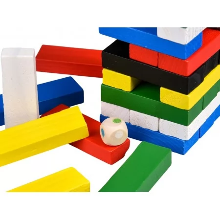 Настольная игра Tower Mini, деревянная башня с кубиком, Strateg 31064