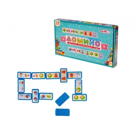 Детская игра домино Предметы Colorplast 1-091 Детская игра домино Предметы Colorplast 1-091