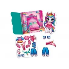 Игра с липучками Единорожка, Vladi Toys, набор одежды и фон для переодевания VT1320-01