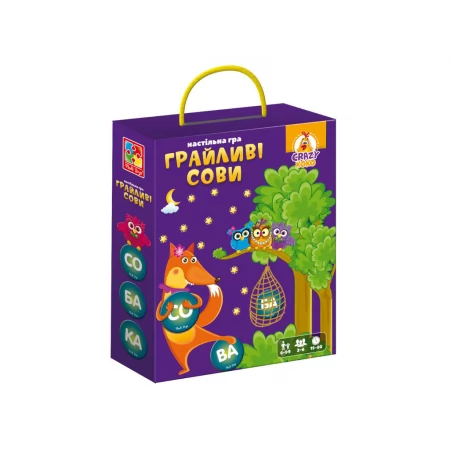 Игра настольная развлекательная, Игривые совы, Вижу слово! Vladi Toys VT8033-08