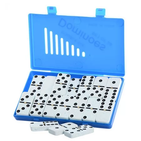 Домино D10 детская игра в пенале с разноцветными костями Домино D10 детская игра в пенале с разноцветными костями