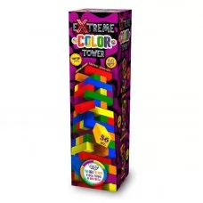 Дженга настольная игра Danko Toys разноцветная деревянная 56 элементов