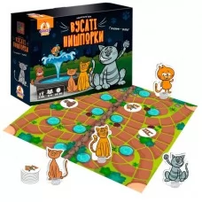 Настольная игра маршрутная Vladi Toys с фигурками котов и кубиком