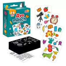 Гра настільна розважальна "Дуо Match" VT5904-03 "Vladi Toys", 50 карток, у коробці Гра настільна розважальна "Дуо Match" VT5904-03 "Vladi Toys", 50 карток, у коробці