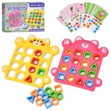 Настольная игра BabyToys HT-076 геометрические пазлы с карточками