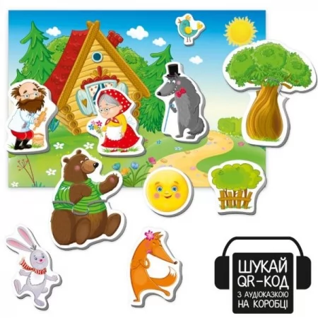 Игра развивающая Vladi Toys магнитный театр с аудиосказкой Сказочные голоса "Колобок" VT3206-38 , Возраст: 3-6 лет.