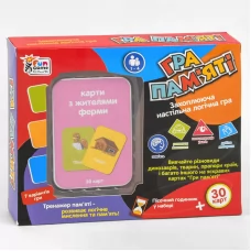  Карткова гра "Гра пам`яті - Жителі фермі" UKB-B 0045-11 "4FUN Game Club", пісочний годинник, українською мовою, в коробці