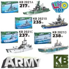 Конструктор военный корабль KB 2021 пластиковый 217 деталей Конструктор военный корабль KB 2021 пластиковый 217 деталей