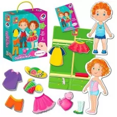 Магнитная одевалка Vladi Toys Оливер и Мия для девочки
