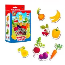 Набор магнитов Vladi Toys Мой маленький мир фрукты овощи