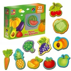 Магнитный набор Vladi Toys овощи и фрукты 23 элемента VT 3106-28