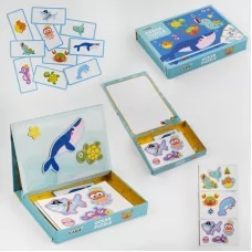Магнітні пазли BabyToys Морські мешканці 10 карток Магнітні пазли BabyToys Морські мешканці 10 карток