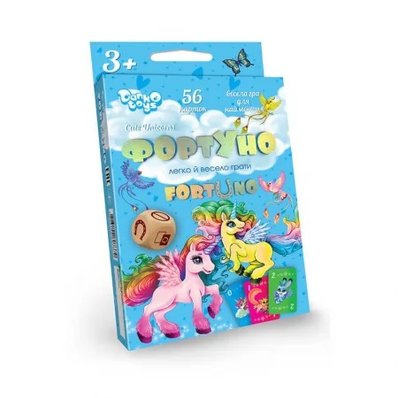 Розвивальна настільна гра Danko Toys ФортУно Единороги для дітей
